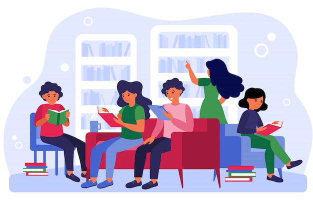 Ilustração de compras no supermercado